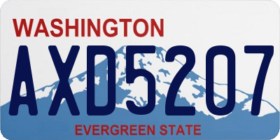 WA license plate AXD5207