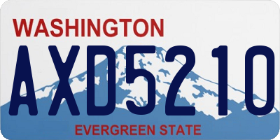 WA license plate AXD5210