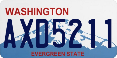 WA license plate AXD5211