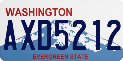 WA license plate AXD5212