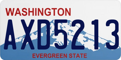 WA license plate AXD5213