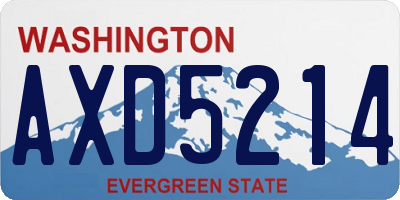 WA license plate AXD5214