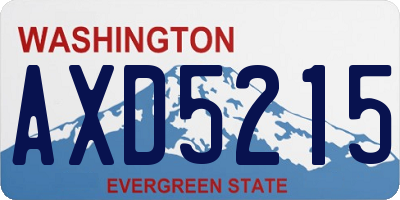 WA license plate AXD5215