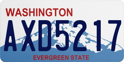 WA license plate AXD5217