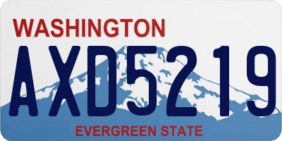 WA license plate AXD5219