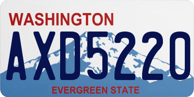 WA license plate AXD5220