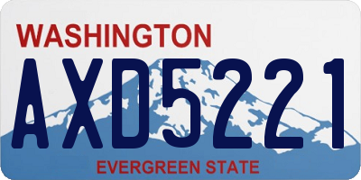 WA license plate AXD5221