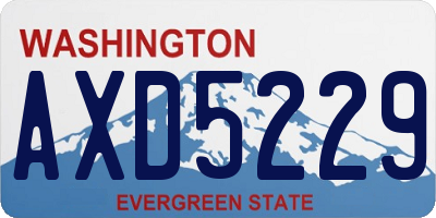 WA license plate AXD5229