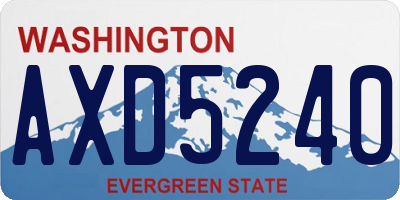 WA license plate AXD5240