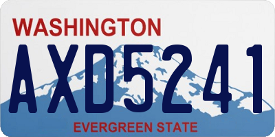 WA license plate AXD5241