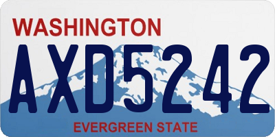 WA license plate AXD5242