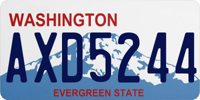 WA license plate AXD5244