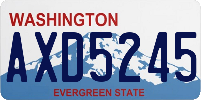 WA license plate AXD5245