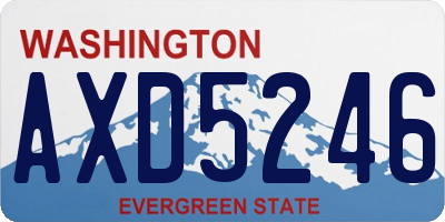 WA license plate AXD5246