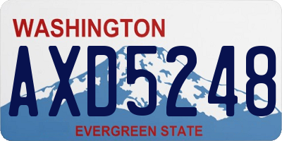 WA license plate AXD5248