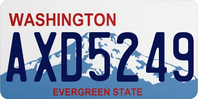 WA license plate AXD5249