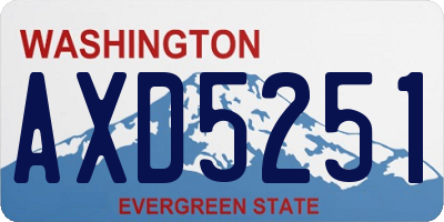 WA license plate AXD5251