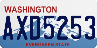 WA license plate AXD5253