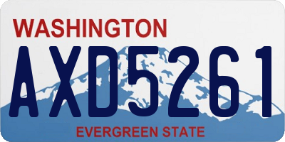 WA license plate AXD5261