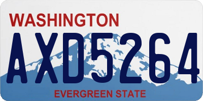 WA license plate AXD5264