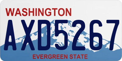 WA license plate AXD5267