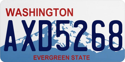 WA license plate AXD5268