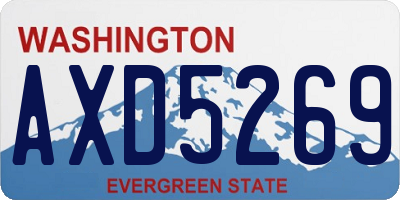 WA license plate AXD5269