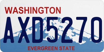 WA license plate AXD5270