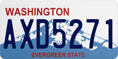 WA license plate AXD5271