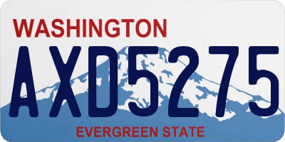 WA license plate AXD5275