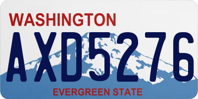 WA license plate AXD5276