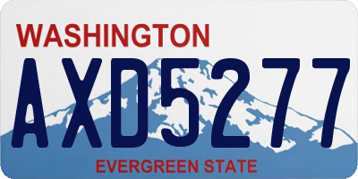 WA license plate AXD5277
