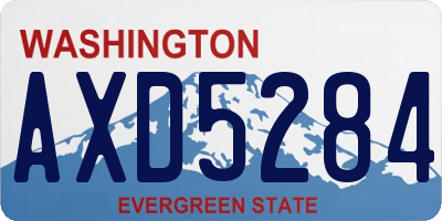 WA license plate AXD5284