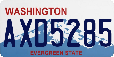WA license plate AXD5285