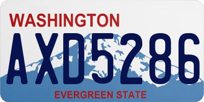WA license plate AXD5286