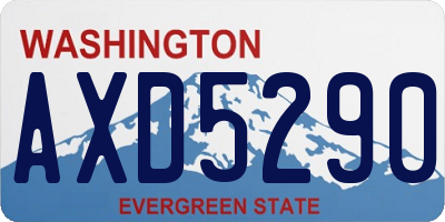 WA license plate AXD5290