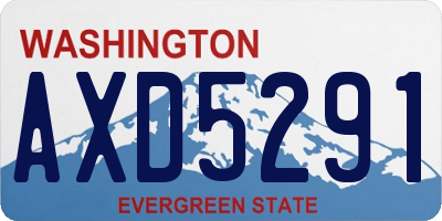 WA license plate AXD5291