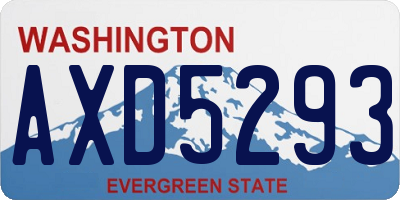 WA license plate AXD5293
