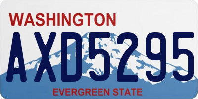 WA license plate AXD5295