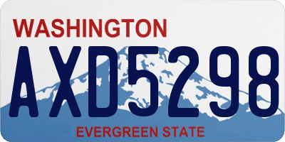 WA license plate AXD5298