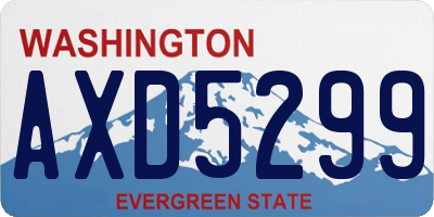 WA license plate AXD5299