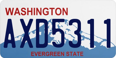 WA license plate AXD5311