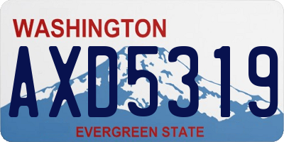 WA license plate AXD5319