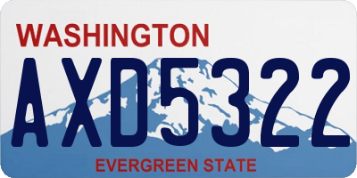 WA license plate AXD5322