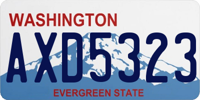 WA license plate AXD5323