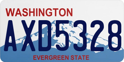 WA license plate AXD5328