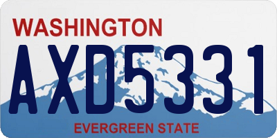 WA license plate AXD5331