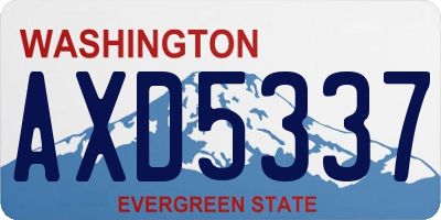 WA license plate AXD5337