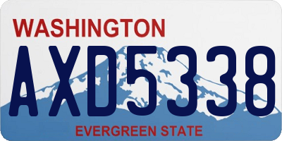 WA license plate AXD5338