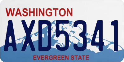 WA license plate AXD5341